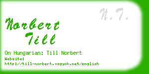 norbert till business card